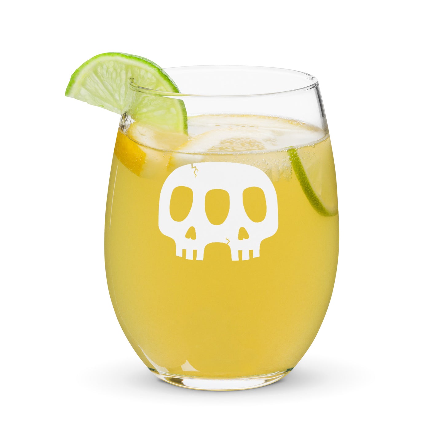 R&M Skullz Stemless wine glass